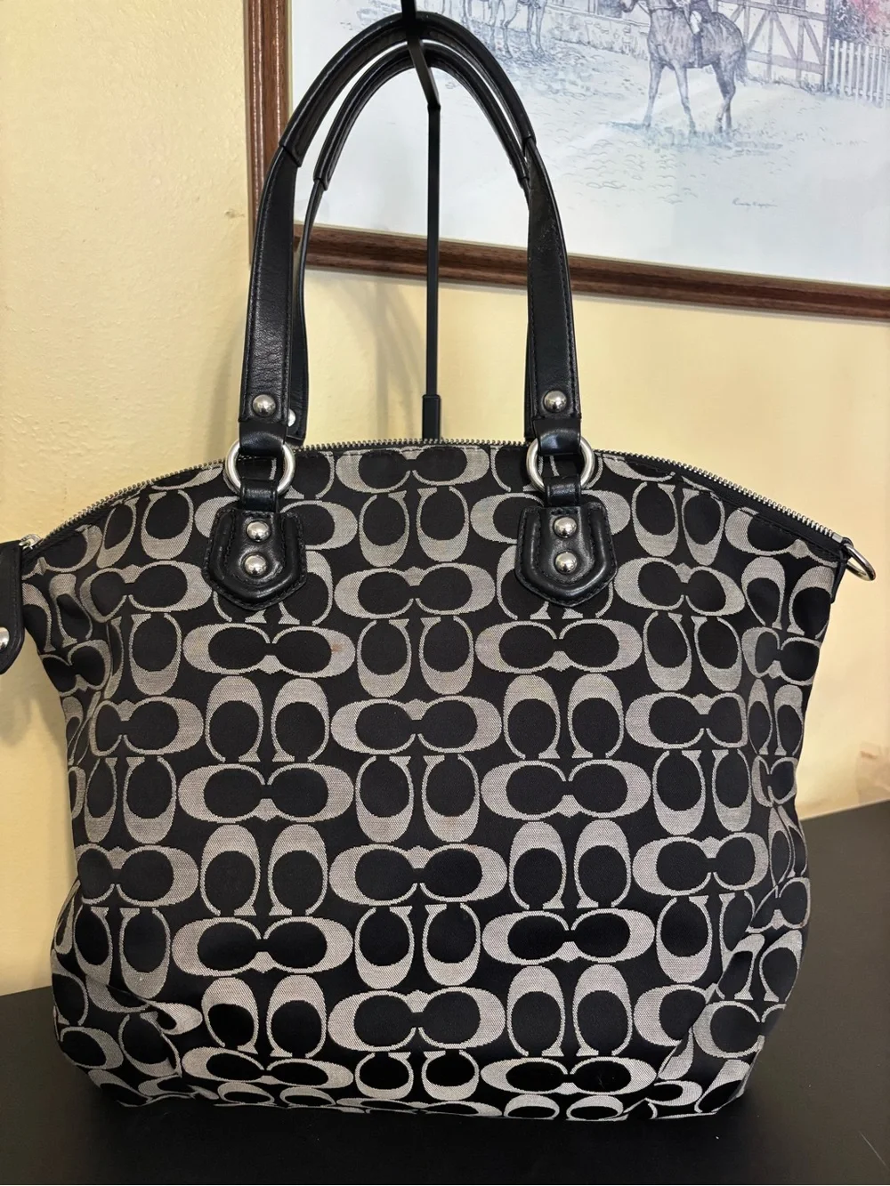 Coach tote signature